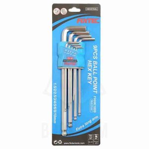 סט מפתחות אלן כדורי ארוך 9 יח', Fixtec