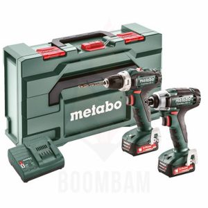 סט 2 מברגות נטענות 12V METABO – מברגת אימפקט + מברגה/מקדחה + 2 סוללות + מטען + מזוודה קשיחה
