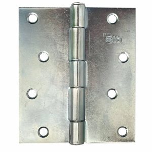 ציר כנף פתוח 3.5*4 מ"מ מגולוון עם חורים, עובי 2 מ"מ