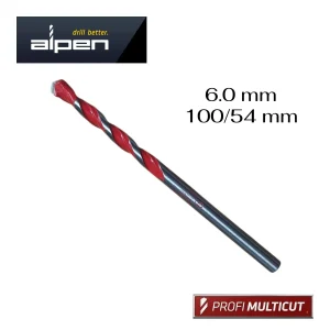 מקדח אוניברסלי ALPEN Profi Multicut 6 מ"מ