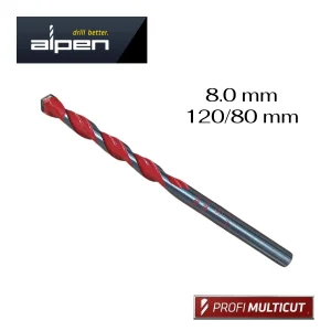 מקדח אוניברסלי ALPEN Profi Multicut 8 מ"מ